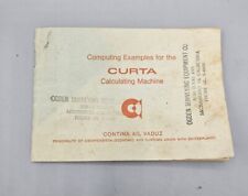 Original Computing Examples for the CURTA Calculating Machine Contina AG, Vaduz for sale  Shipping to South Africa