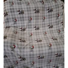 Used, Super soft berkshire snoopy woodstock holiday blanket sled santa 60x80 inch for sale  Shipping to South Africa