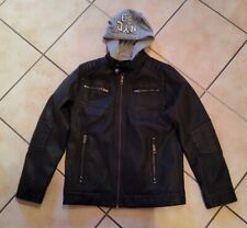 Jungen lederjacke kapuze gebraucht kaufen  Blieskastel