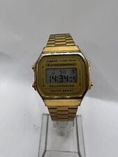 Casio Illuminator 3298 A168 relógio LED unissex dourado retrô, usado comprar usado  Enviando para Brazil