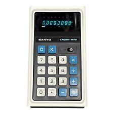 Calculadora de mesa vintage SANYO SACOM MINI CX-8001B 8 dígitos funcionando rara comprar usado  Enviando para Brazil