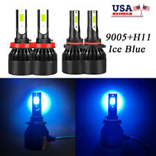 Kit combo 8000K azul gelo 9005+H11 lâmpadas de faróis de LED feixe alto e baixo comprar usado  Enviando para Brazil