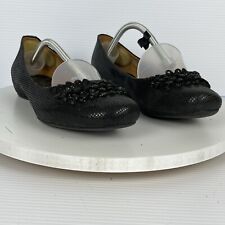 Earthies Valla Leather Black Ballet Flats size 7.5M for sale  Shipping to South Africa