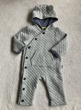 Ted Baker Boy Baby Grow All in One Pram Suit Quilted Grey Blue 6-9 Months for sale  Shipping to South Africa