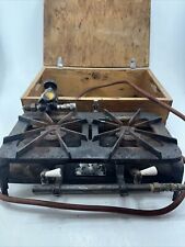 Vintage Cast Iron Duplex Portable/ Camping Stove, used for sale  Shipping to South Africa