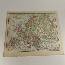 Usado, Mapa antiguo de Europa de 1899 de Rand, McNally & Co 7x6 segunda mano  Embacar hacia Argentina