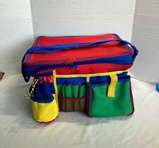 Bolsa de armazenamento de brinquedos colorblock grande plástico vinil crianças carro organização pacote de viagem, usado comprar usado  Enviando para Brazil