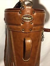 Vintage Wilson Staff Professional  Brown Leather Golf Bag With  3  Club Dividers for sale  Shipping to South Africa