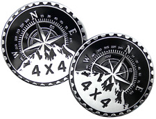 2pc Compass Rated Badge Auto Fender Emblem Sticker 4x4 SUV Truck 2.36" 6cm for sale  Shipping to South Africa