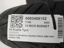 130/70-12 64P MITAS TOUING FORCE 4MM PART WORN TYRE for sale  Shipping to South Africa