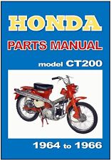 HONDA Parts Manual CT200 1964 1965 & 1966 Replacement Spares Catalog List for sale  Shipping to South Africa