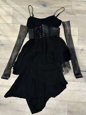 Usado, Vestido espartilho e luvas de rede de pesca Doll Kills Widow preto lenço P pequeno comprar usado  Enviando para Brazil