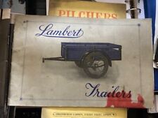 Lambert trailers brochure. for sale  LANCASTER