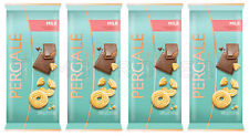 4 barras de chocolate ao leite PERGALE com recheio de biscoitos doces europeus 100g, usado comprar usado  Enviando para Brazil