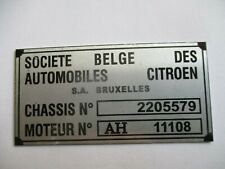 Typenschild citroen belge gebraucht kaufen  Deutschland