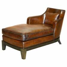 RARE RESTORED PROMEMORIA GIOCONDA ITALIAN BROWN LEATHER CHAISE LOUNGE DAYBED for sale  Shipping to South Africa