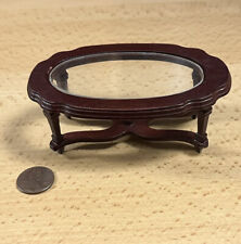 Used, Town Square Miniatures Dollhouse Oval Coffee Table W/ Glass Top Living Room 1:12 for sale  Shipping to South Africa