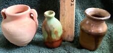 Three Mini Vintage Clay Pots/Vases (JA208) for sale  Shipping to South Africa