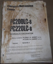 Manual de operação e manutenção da escavadeira KOMATSU PC200-8 PC200LC-8 S/N A88001-UP comprar usado  Enviando para Brazil