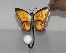 Usado, Hierro Colorido Mariposa Forma Mano Pintado Adorno Pared Gancho Paño Percha 9365 segunda mano  Embacar hacia Argentina