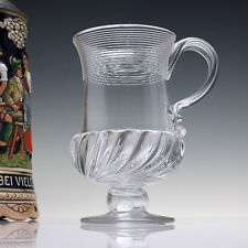 19th Century Gadrooned Glass Coin Tankard with 1834 Silver Coin. for sale  Shipping to South Africa
