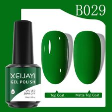 XEIJAYI 15ml Green Color UV Gel Nail Polish Soak off UV/LED Nail Gel Polish B029 for sale  Shipping to South Africa