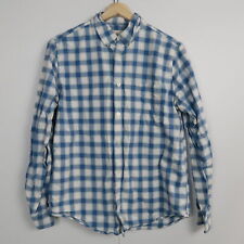 Usado, Camisa masculina Gap tamanho L azul e branca quadriculada manga longa abotoada comprar usado  Enviando para Brazil