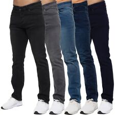 Enzo Mens Jeans Straight Leg Stretch Denim Regular Fit Trousers Pants All Sizes for sale  Shipping to South Africa