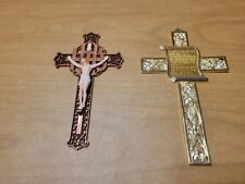 Ornate Grapevine Metal Cross "I Am The Resurrection" John 11:25 Bible Crucifix  for sale  Shipping to South Africa