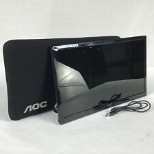 Usado, Monitor LCD USB portátil AOC E1659FWU 15,6" ultra delgado 1366x768 con cables/estuche segunda mano  Embacar hacia Argentina