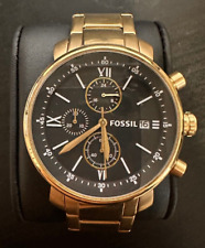 Fossil BQ1702 Black Dial Gold Tone Stainless Steel Chronograph Men's Watch for sale  Shipping to South Africa
