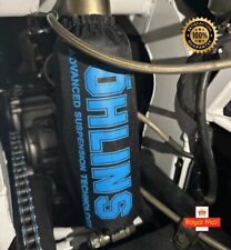 Ohlins Shock Absorber Protecton Cover Tube, 230mm, Motorcycle, ATV (Blue Logo) for sale  Shipping to South Africa