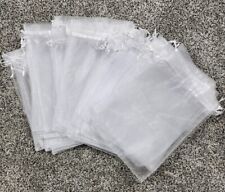 Sacolas brancas transparentes de organza com cordão 48 unidades tamanho médio comprar usado  Enviando para Brazil