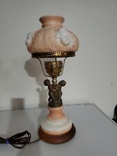Lâmpada vintage vitoriana bronze querubim rosa branca querubim globo querubim vidro funcionando, usado comprar usado  Enviando para Brazil