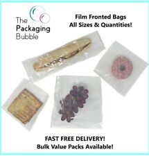 Clear Film Front Paper Bags White Window  Sandwich Food Card Cake Sweets Display for sale  Shipping to South Africa