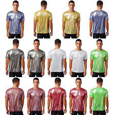 Usado, Camisas masculinas palco camiseta férias gola redonda blusa brilhante pulôver comprar usado  Enviando para Brazil