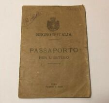 Documento epoca passaporto usato  Italia