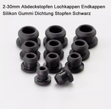 2-30mm Abdeckstopfen Lochkappen Endkappen Silikon Gummi Dichtung Stopfen Schwarz comprar usado  Enviando para Brazil