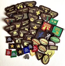 Job Lot of BROWNIE “GIRL GUIDE “  BADGES & Patches  1960s to 90s, used for sale  Shipping to South Africa