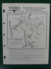 INSTRUCCIONES TORO PARA CONECTAR EL KIT DE SURCO DE BARRA DE ARRASTRE PARA IMPLEMENTO TILLER segunda mano  Embacar hacia Argentina