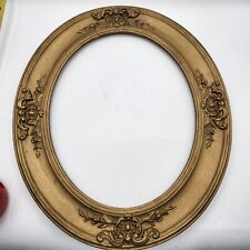 Moldura vintage serve 11" x 14" gesso madeira ouro oval ornamentado comprar usado  Enviando para Brazil
