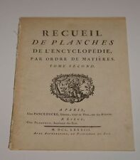 Recueil planches encyclopedie d'occasion  Expédié en Belgium