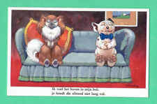 Perro Bonzo Bull Terrier Por George E. Studdy Vintage Tarjeta Postal 347 comprar usado  Enviando para Brazil