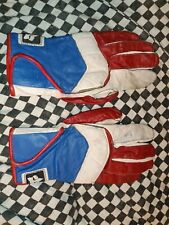 Guantes de zorro vintage Moto-x rojo blanco azul talla 9 medianos  segunda mano  Embacar hacia Argentina