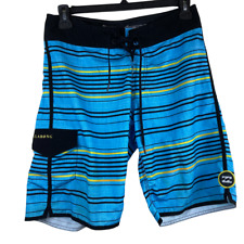 Pantalones Cortos de Tabla Billabong Platinum X Elastizados para Hombres Talla 32 Azul a Rayas Natación Surf Playa segunda mano  Embacar hacia Argentina