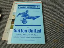 Wycombe wanderers sutton for sale  UK