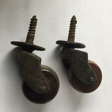 Pair screw castors for sale  Shipping to Ireland