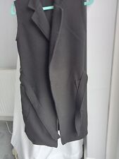 Black longline waistcoat for sale  TORQUAY