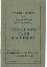 Ferguson Brown Tractor Operators Manual for sale  CALLINGTON