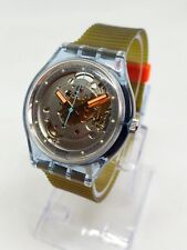 VINTAGE 1991 Swatch SAN100 "Bluematic" 34mm relógio automático suíço 23 joias novo em folha, usado comprar usado  Enviando para Brazil